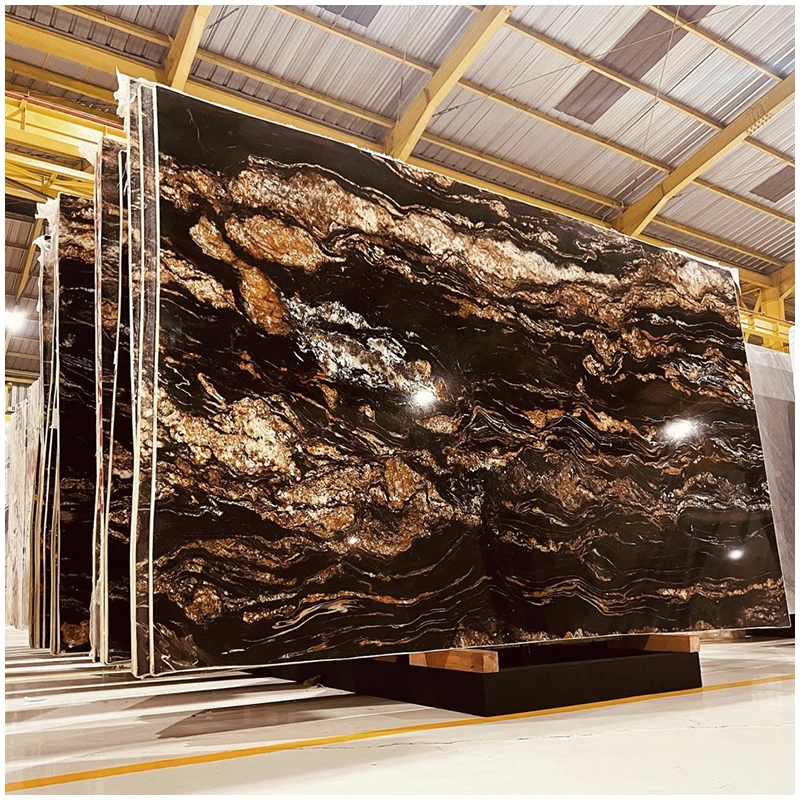 Brazilian Luxury Magma Gold Granite Slab