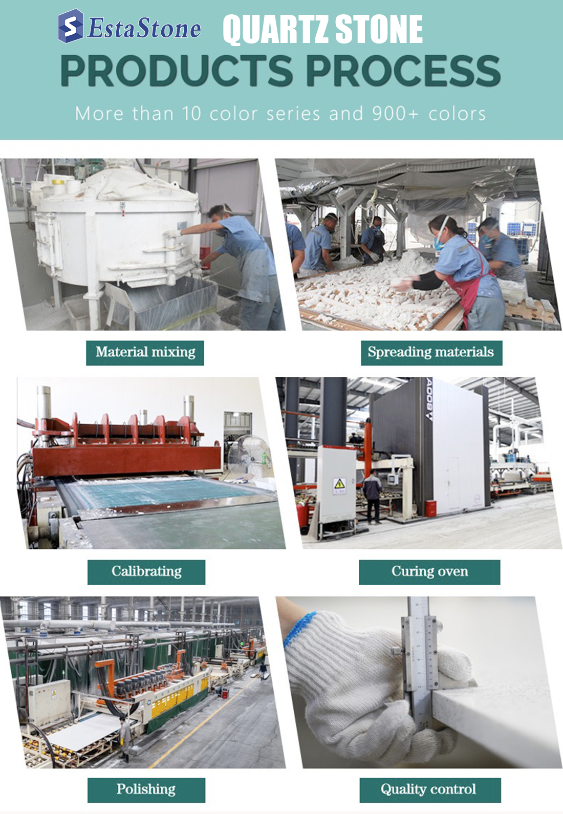 Processamento profissional de produtos de pedra de quartzo Esta Stone Processamento profissional de produtos de pedra de quartzo Esta Stone