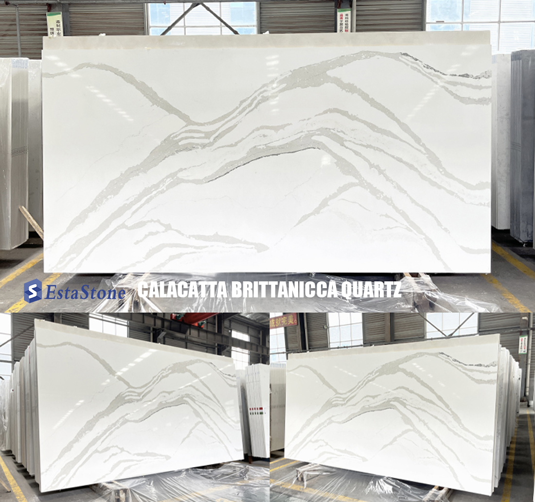 Calacatta Brittanicca Quartz Jumbo Slab