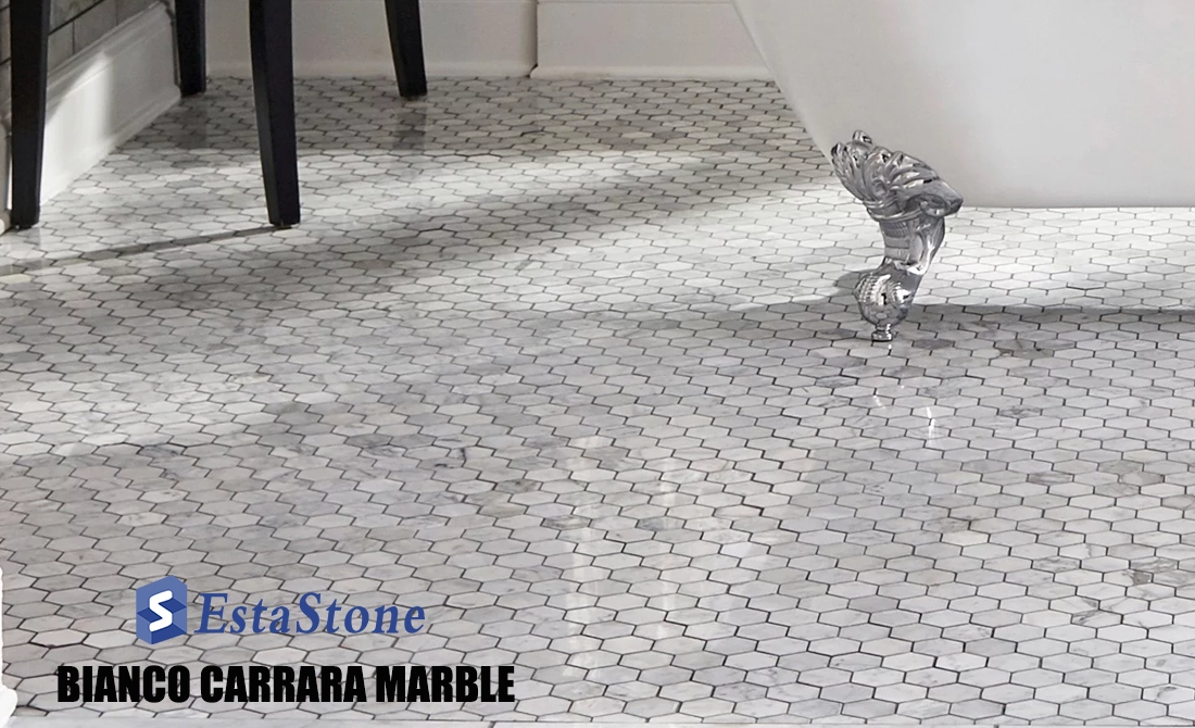 Carrara Marble Mosaic Bathroom Floor Projects Esta Stone Carrara Marble Mosaic Bathroom Floor Projects Esta Stone