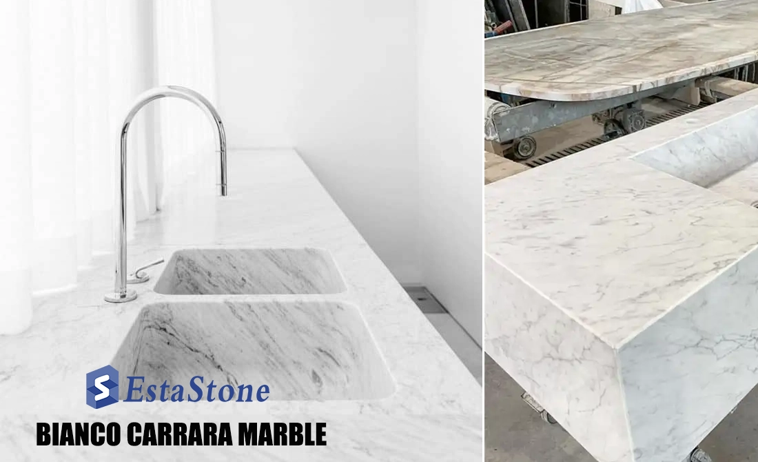 White Carrara Marble Bathroom Basin White Carrara Marble Bathroom Basin
