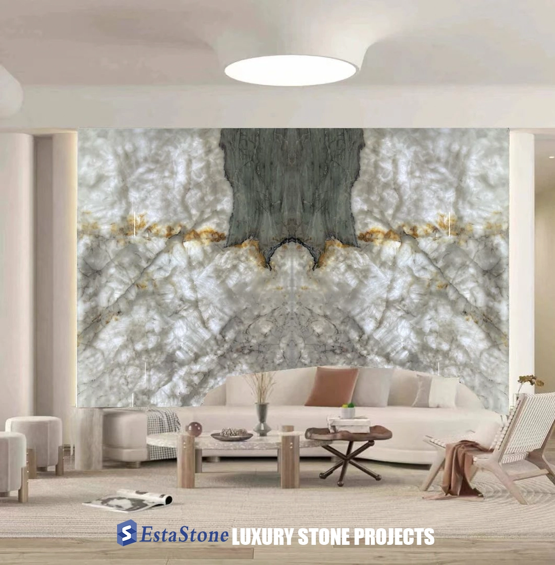 Backlit Luxury Quartzite Feature Wall Projects by Esta Stone Backlit Luxury Quartzite Feature Wall Projects by Esta Stone