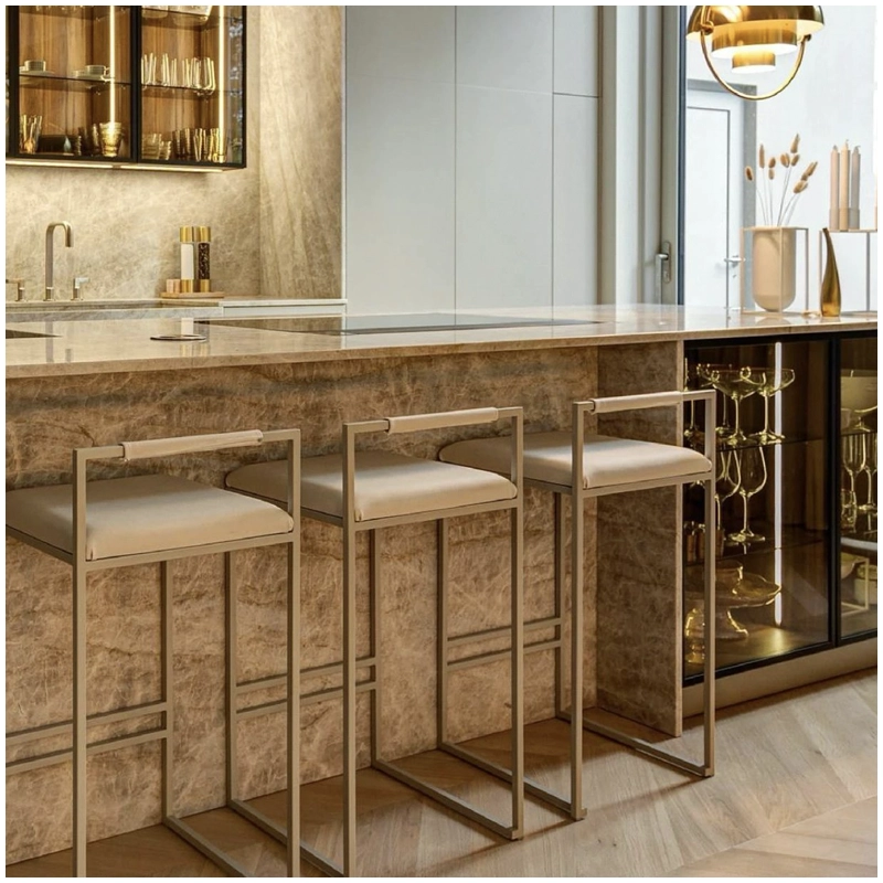 Taj Mahal Quartzite Kitchen Waterfall Countertops Projects Esta Stone Taj Mahal Quartzite Kitchen Waterfall Countertops Projects Esta Stone