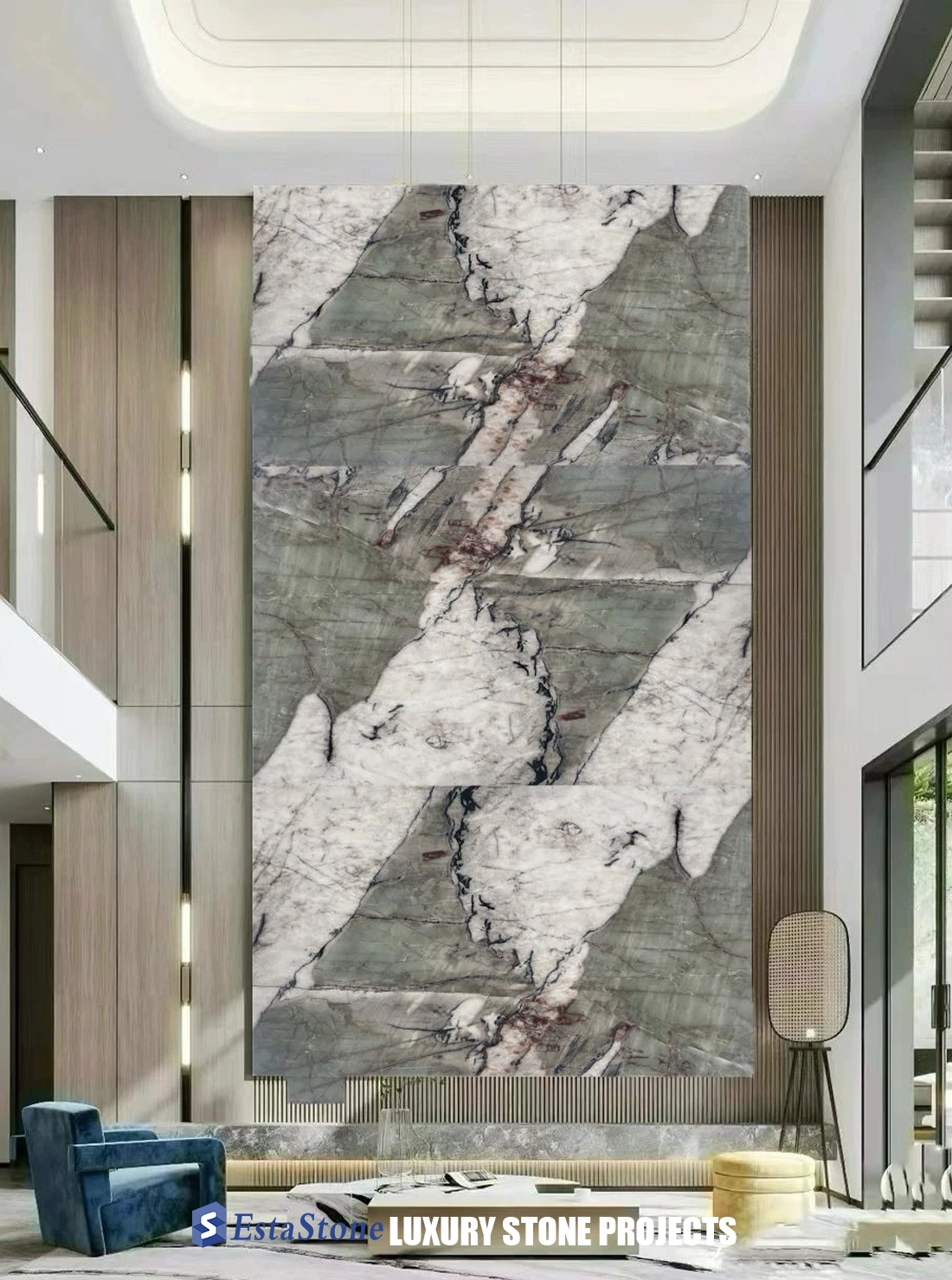 Tiffany Cristallo Green Quartzite Luxury Wall Projects by Esta Stone Tiffany Cristallo Green Quartzite Luxury Wall Projects by Esta Stone