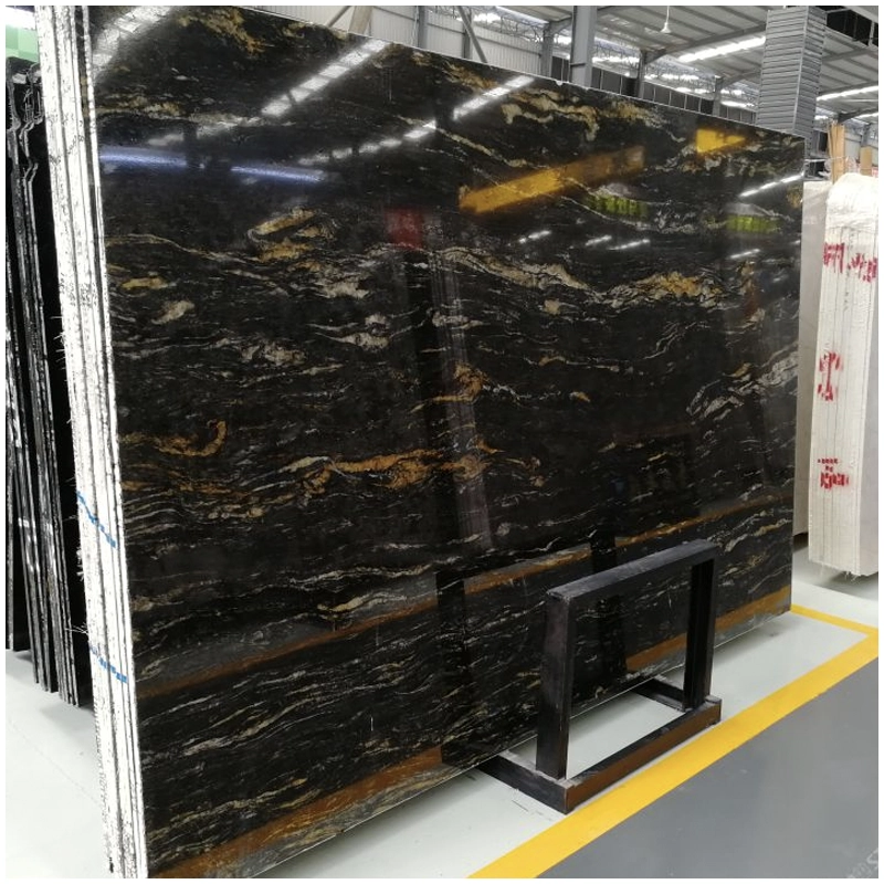 Lajes polidas de granito Black Fusion