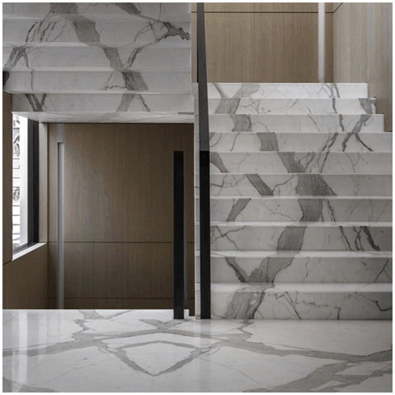 Luxury Calacatta Marble Staircase Projects Esta Stone