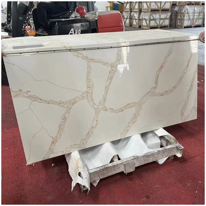 Calacatta Gold Quartz Countertops For Kitchen