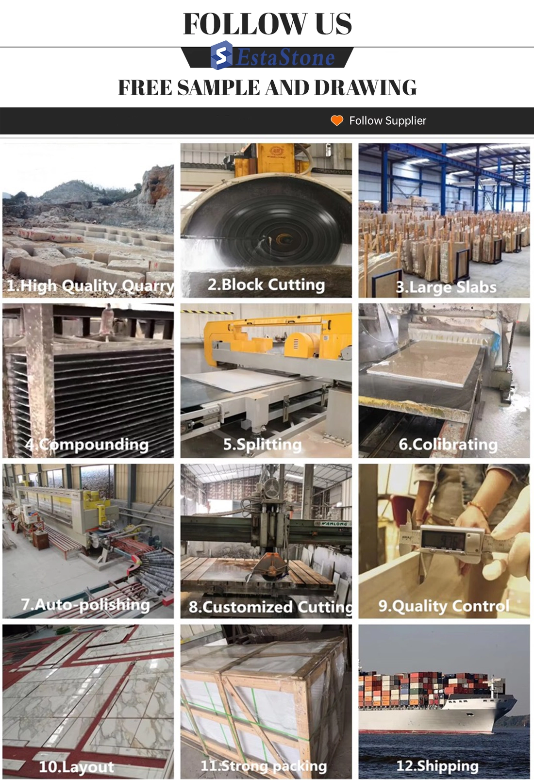 Professional Marble and Granite Stone Factory Esta Stone Chinese Leading Natural White Marble Slabs, Tiles, Countertops, and Stair Factory-Esta Stone