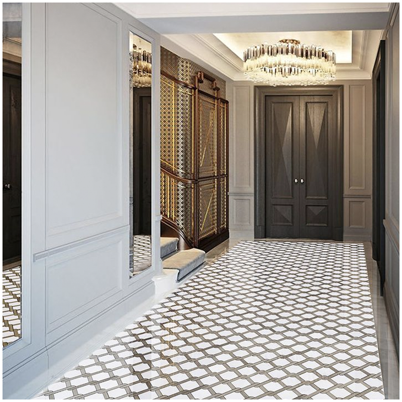 White Marble Waterjet Inlay Medallion For Villa Interior Designs Esta Stone White Marble Waterjet Inlay Medallion For Villa Interior Designs Esta Stone