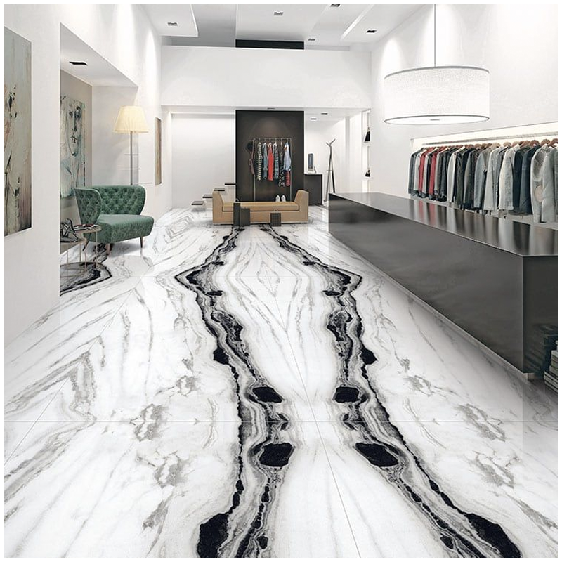 White Panda Marble Tile For Boutique Stores Esta Stone