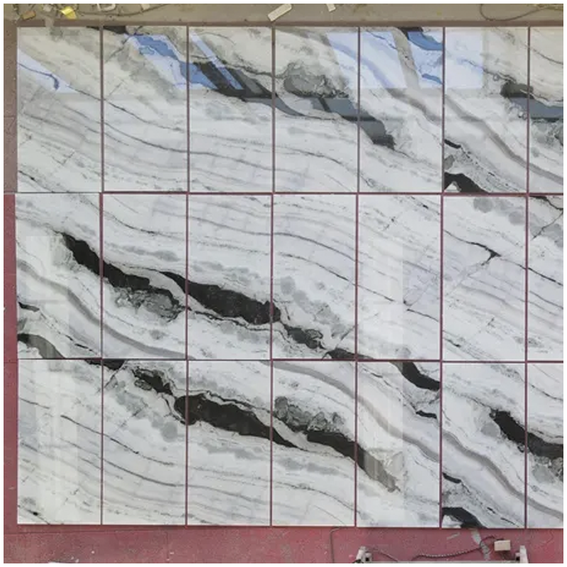White Panda Marble Vein Flow Tile White Panda Marble Vein Flow Tile