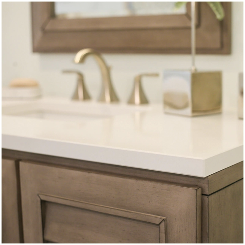 Pure White Quartz Single Sink Vanity Tops Supplier Esta Stone Pure White Quartz Single Sink Vanity Tops Supplier Esta Stone