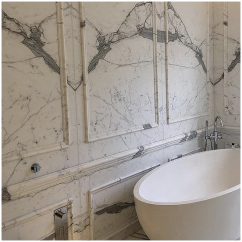 Statuario White Marble Wall Carving Tiles For Luxury Bathroom Statuario White Marble Wall Carving Tiles For Luxury Bathroom