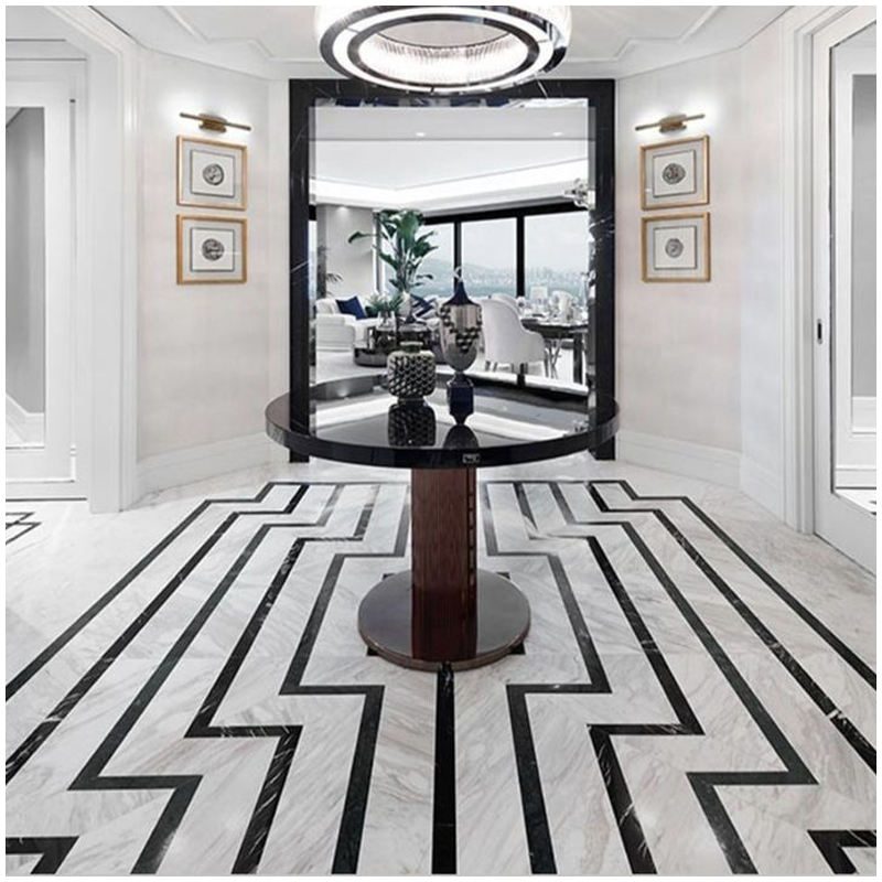 Volakas White Waterjet Marble Tiles Penthouse Projects Volakas White Waterjet Marble Tiles Penthouse Projects