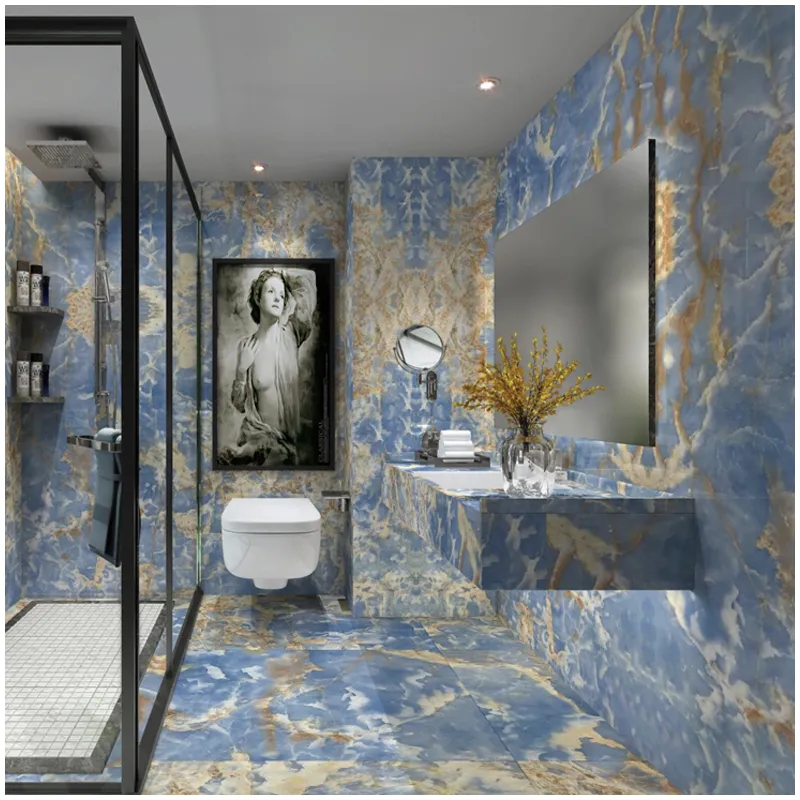 Blue Onyx Marble Luxury Bathroom Projects Esta Stone